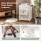 White Rolling Laundry Basket with Handles, Foldable 20 Gallon Hamper and Mini Hanging Basket